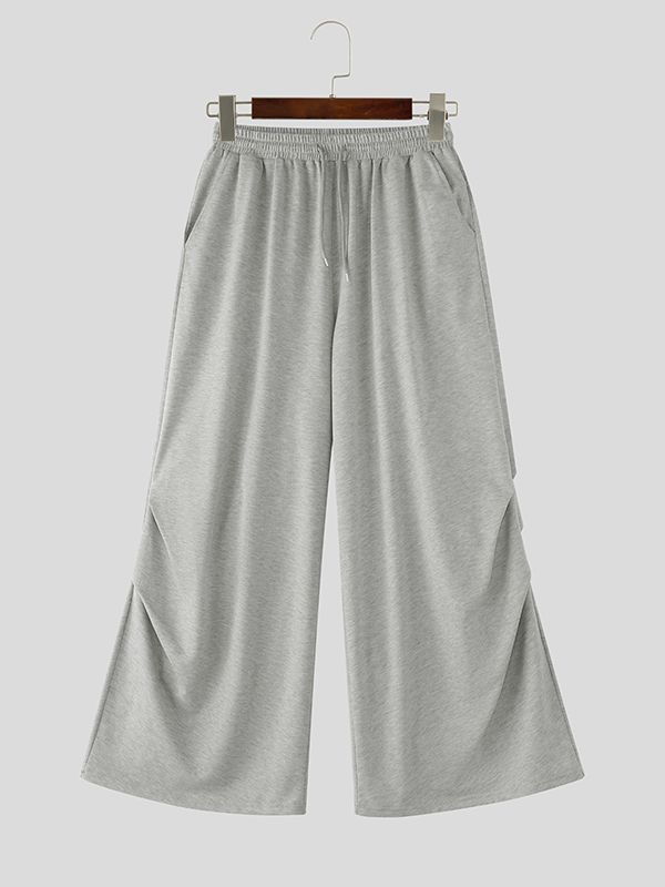 Men's Solid Color Loose Fit Casual Pant SKUL48585