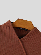 Men's Solid Color Knitted Long Sleeve Sweater SKUL39024