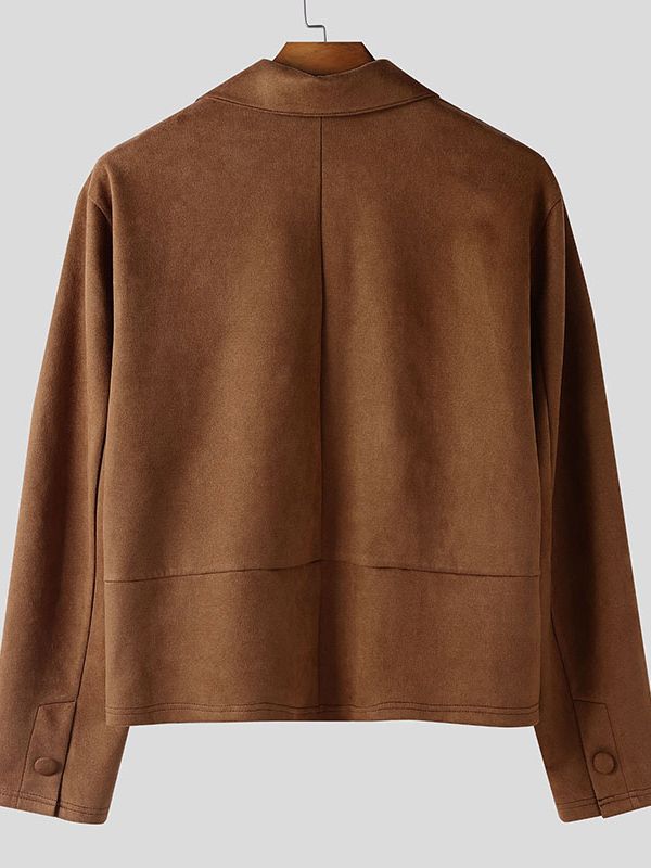 Men's Solid Color Minimalist Casual Long Sleeve Jacket SKUL43969