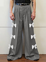 Mens Bow Detail Patchwork Casual Pant SKUL17921