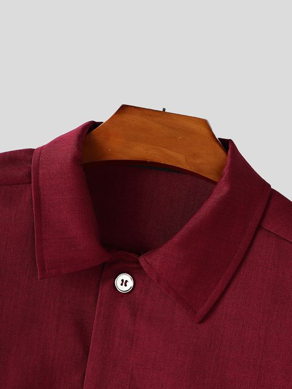 Men's Deconstructed Casual Cropped Two Pieces Outfit SKUL35341