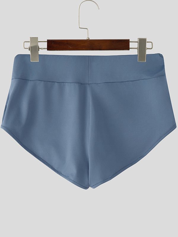 Men's Solid Color High Waist Casual Short SKUL51892