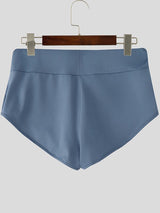 Men's Solid Color High Waist Casual Short SKUL51892