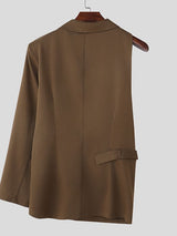 Men's Deconstructed One Shoulder Long Sleeve Blazer SKUL45018