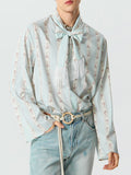 Mens Ditsy Floral Tie Fringe Detail Shirt SKUK29976