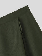 Men's Avant-Garde Asymmetric Layered Cross Wrap Harem Capri Pant SKUL54656