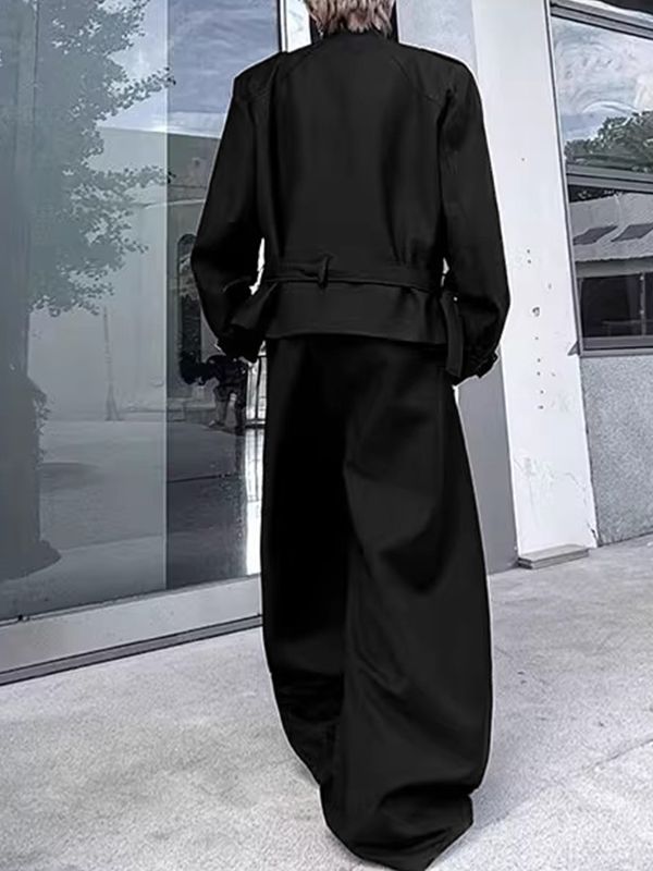 Men's Deconstructed Padded Shoulder Casual Two Pieces Outfit SKUL37230