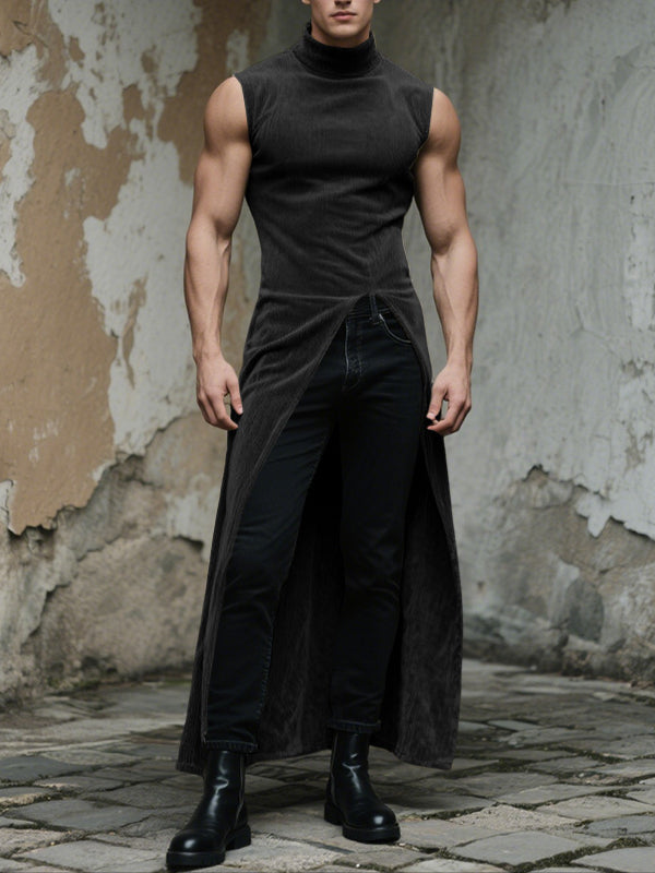 Mens Solid Color Textured Casual Tank SKUL24902