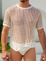 Mens Sheer Mesh Short Sleeve T-Shirt SKUL19709