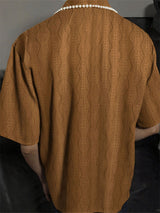 Mens Solid Color Casual Short Sleeve Shirt SKUL13968