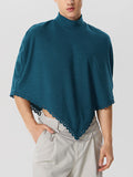 Mens Lace Trim High Neck Knit Cloak SKUK26600