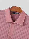 Mens Solid Rib-Knit Long Sleeve Shirt SKUK32489