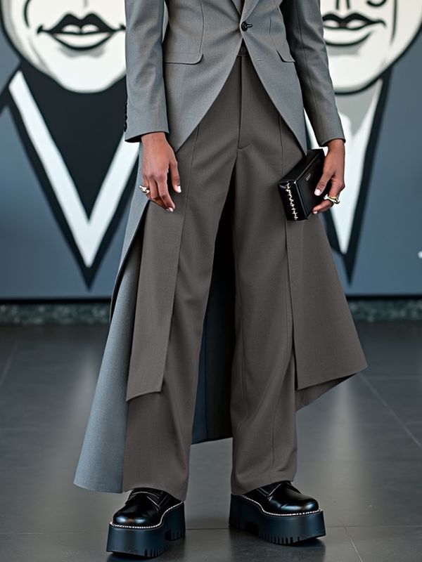 Men's Flap Patchwork Straight Pant SKUL31957