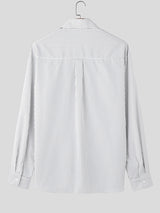 Mens Minimalist Striped Long Sleeve Shirt SKUK98792