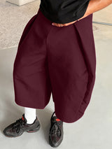 Men's Solid Oversized Casual Cropped Pant SKUL38072