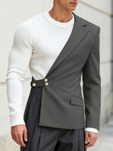 Men's Deconstructed One Shoulder Casual Blazer SKUL42334