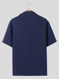 Mens Solid Cotton Short Sleeve Golf Shirt SKUK34541