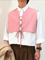 Men's Color Block Drawstring Long Sleeve Shirt SKUL39391