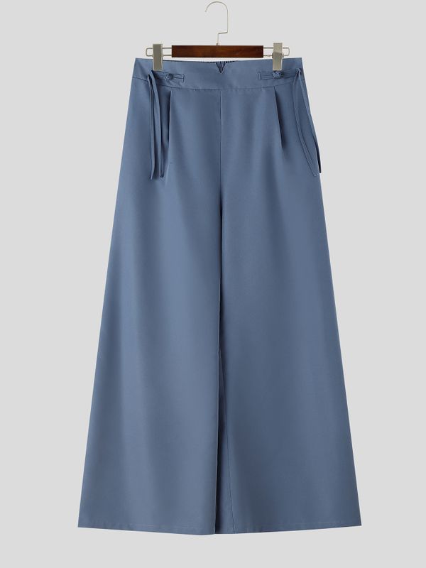 Men's Solid Color Frog Button Pant SKUL60164