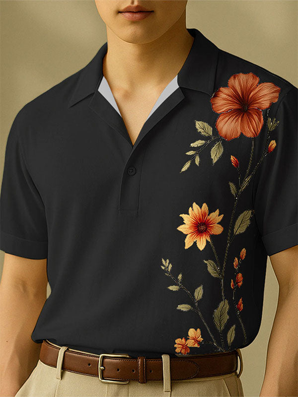 Mens Floral Print Short Sleeve Shirt SKUL15444