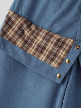 Men's Deconstructed Plaid Patchwork Wide Leg Pant SKUL51756