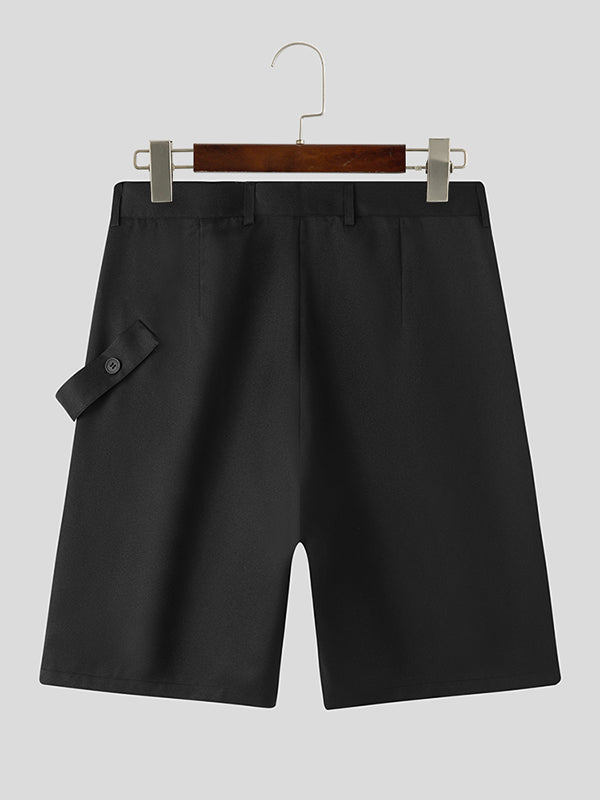 Mens Solid Deconstruction Design Casual Shorts SKUK14642