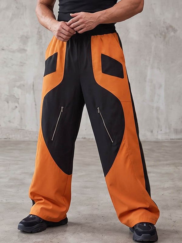Mens Loose Color-Block Spliced Pant SKUK88052