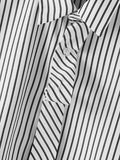 Mens Striped Cutout High-Low Hem Shirt SKUK51720