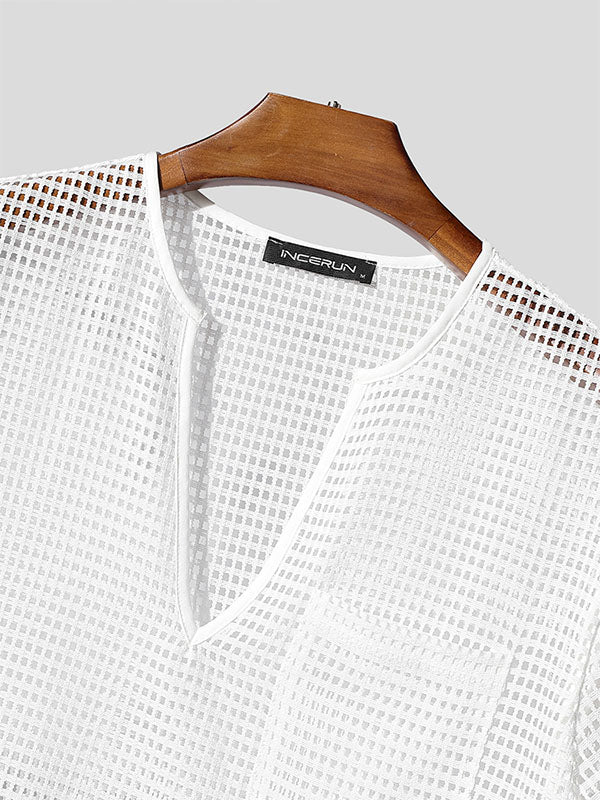 Mens Sheer Mesh Short Sleeve T-Shirt SKUL19006