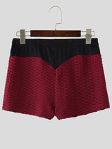 Men's High-Waisted Honeycomb Textured Scrunch Butt Short SKUL71248
