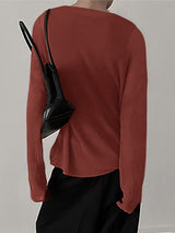 Men's Lazy Style Hollow Knit Long Sleeve T-Shirt SKUL38539