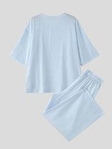 Men's Avant-Garde Modern Neo-Chinese Deconstructed Side Button Two Pieces Outfit SKUL72494