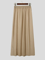 Men's Casual Sheer Loose Slit Skirt SKUL53032