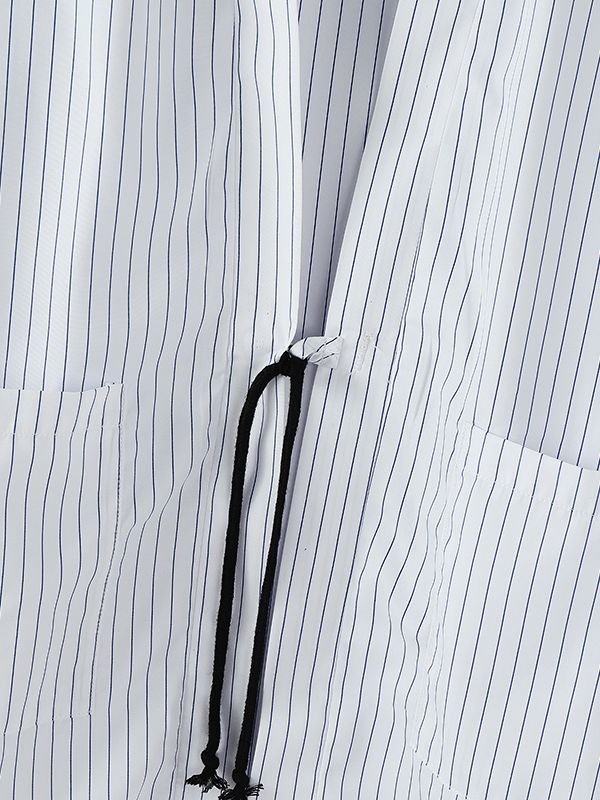 Men's Striped Colorblock Tie Long Sleeve Cardigan SKUL35249