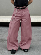 Men's Solid Wide Leg Loose Pant SKUL32838