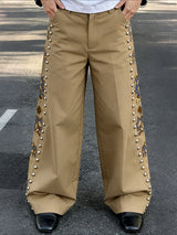 Men's Stud Patchwork Floral Print Loose Pant SKUL61101