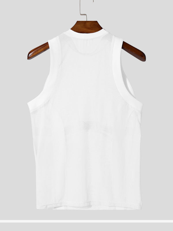 Mens Sheer Mesh Slim Fit Tank SKUL13747