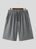 Mens Solid Casual Drawstring Waist Shorts SKUK51706