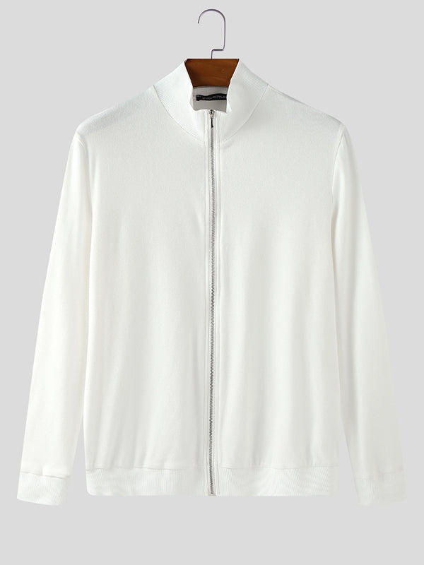 Men's Knit Zip Long Sleeve Cardigan SKUL23686