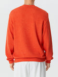 Mens Cutout Crew Neck Knit Pullover Sweater SKUK31085
