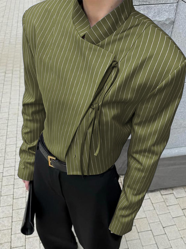 Men's Striped Tie Long Sleeve Blazer SKUL31703