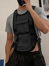 Men's Avant-Garde Mesh Utility Chest Rig Tank SKUL63033