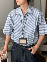 Men's Striped Casual Half Sleeve Shirt SKUL26986