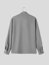 Men's Neo-Chinese Minimalist Mandarin Collar Button-Up Jacket SKUL79681