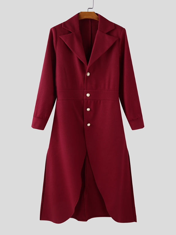 Men's Solid Color Casual Long Sleeve Coat SKUL28497