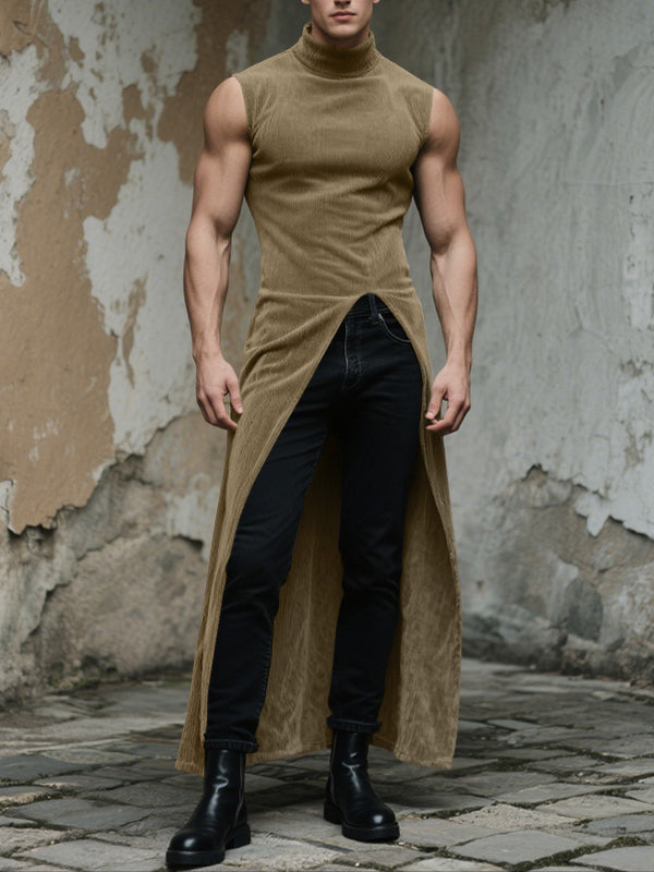 Mens Solid Color Textured Casual Tank SKUL24902