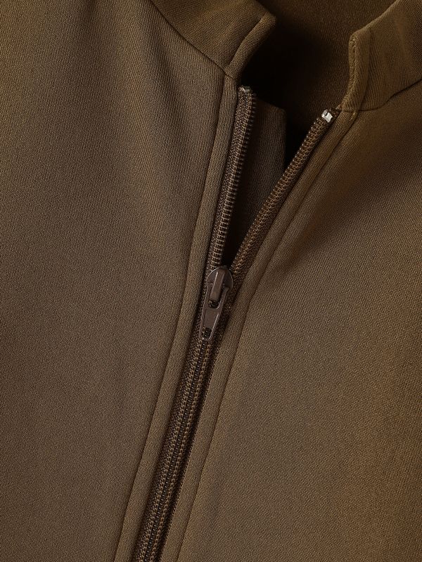Men's Retro Early Autumn Military Piping Flap Pocket Slim Fit Waist Length Long Sleeve Bomber Jacket SKUL82455