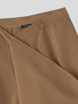 Men's Avant-Garde Asymmetric Wrap Front Wide Leg Pant SKUL53037