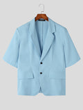 Mens Solid Blazer Two Pieces Outfits SKUK19738