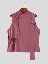 Men's Avant-Garde Crossover Side-Tie Tank SKUL59500